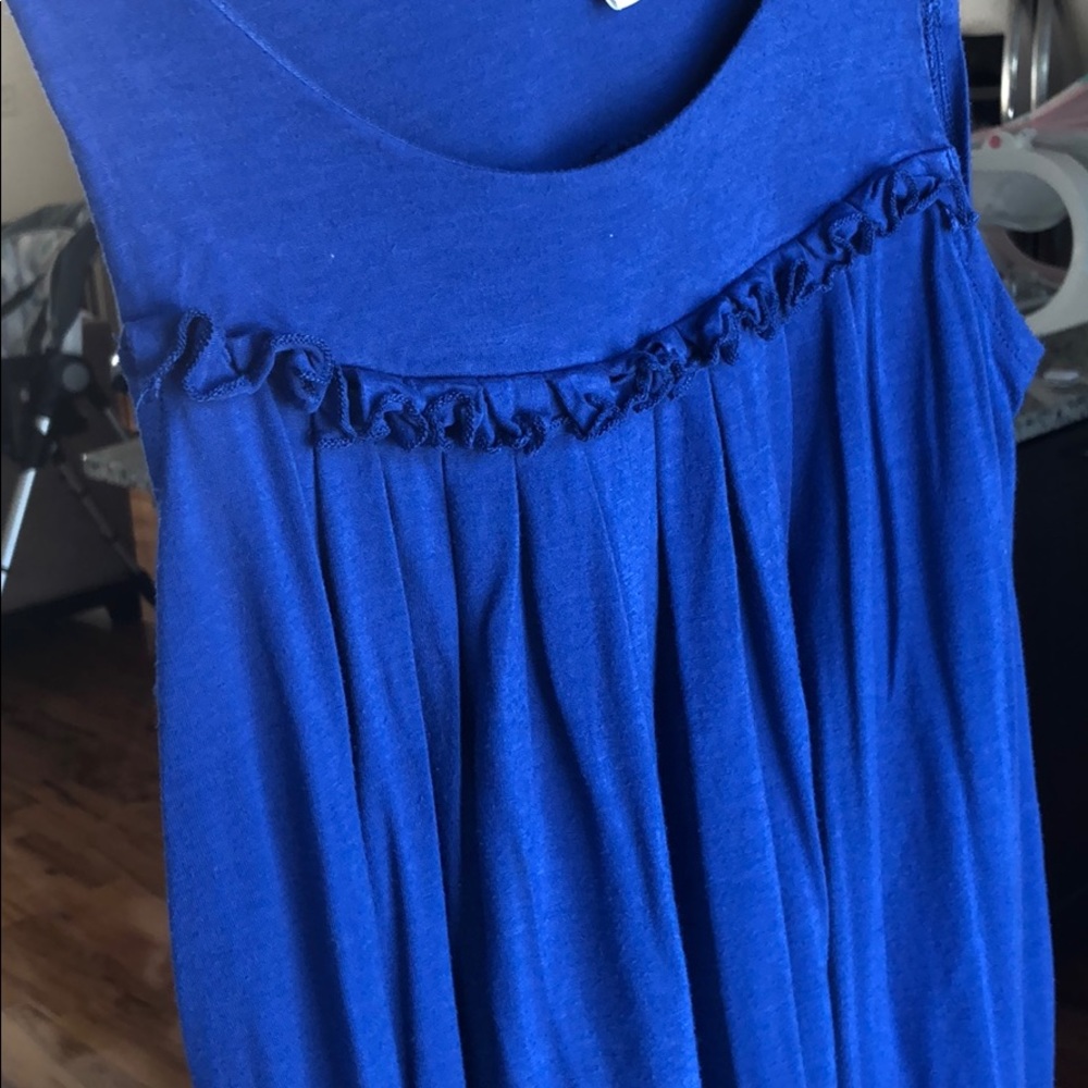 Blue flowy tank top